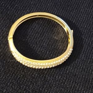 Diamond studded bangel ( gold plated)